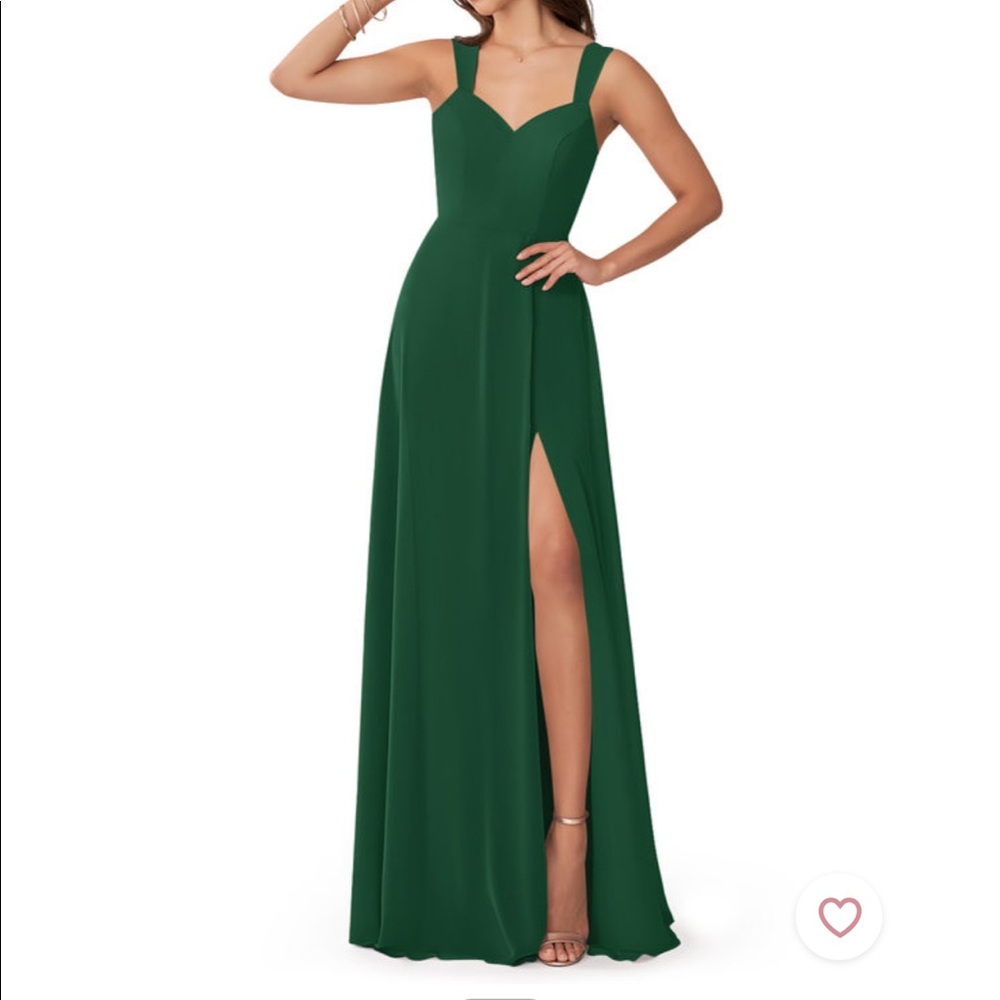 Dark Green Azazie Bridesmaid Dress